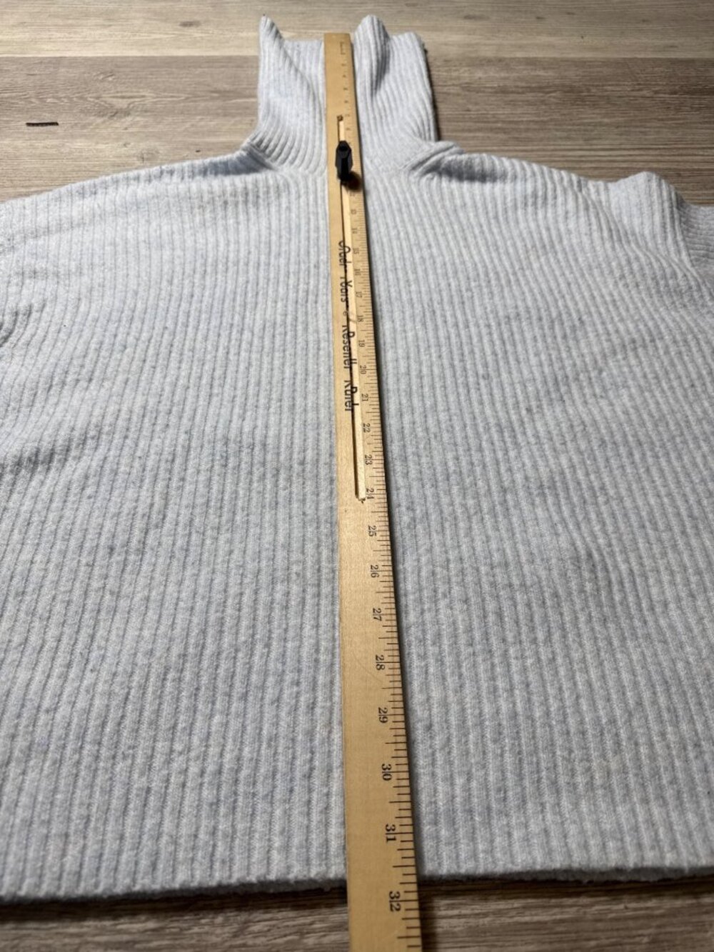 H&M Cozy Blue Ribbed Oversized Turtleneck Sweater Pearl Core Coastal Grandma Chi - Picture 8 of 9